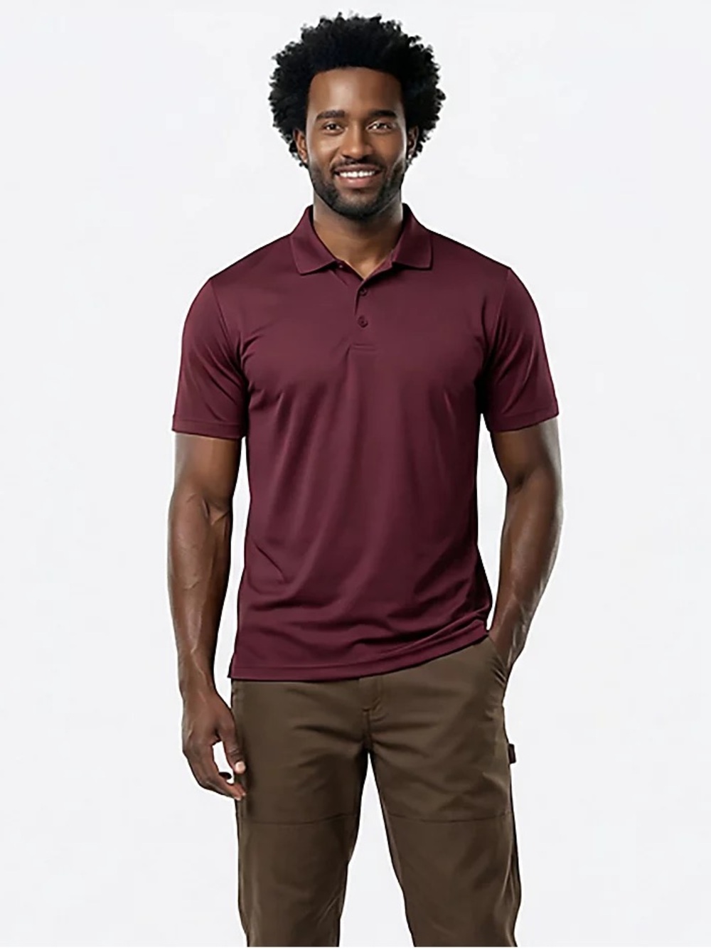 bcg men’s performance sports polo shirt